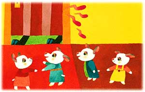 圖文故事:大灰狼和七只小羊